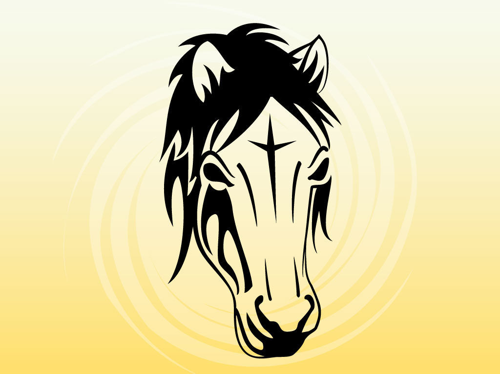 1024x765 Horse Head Vector Vector Art Graphics