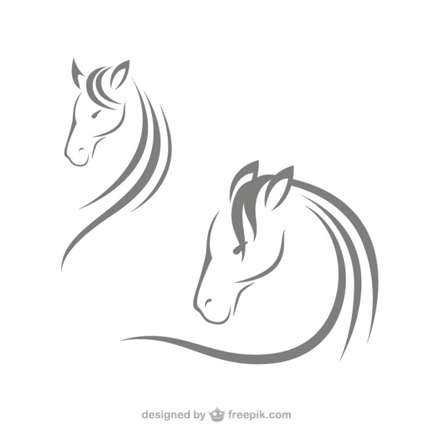626x626 Horse Head Logos Vector Free Download