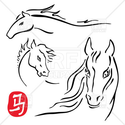 400x400 Sketch Of Horse Head Vector Image Of Plants And Animals Katyau