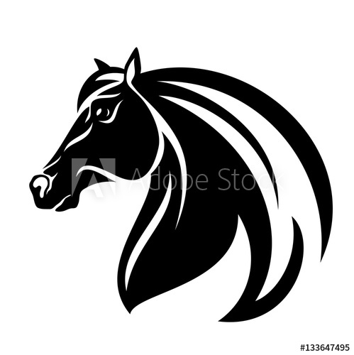 499x500 Horse Head Vector Design
