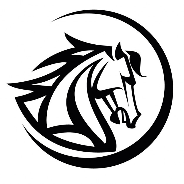 626x626 Black Horse Head Vector Illustration For Logo Design Download