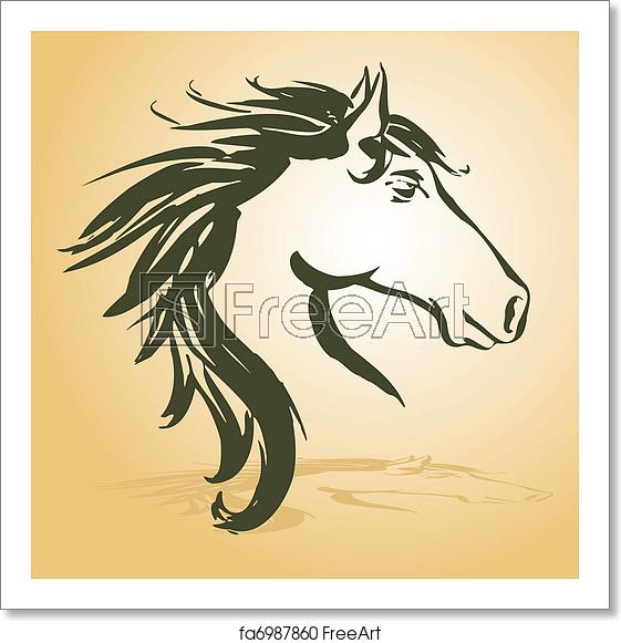 561x581 Free Art Print Of Horse Head Horse Head