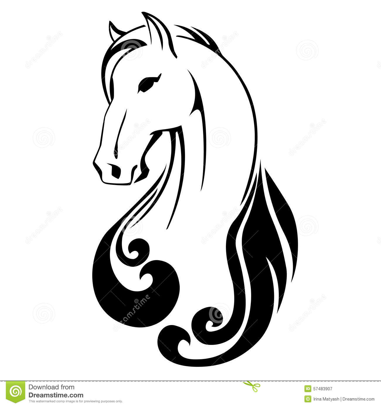 1300x1390 Horse Head Silhouette Free