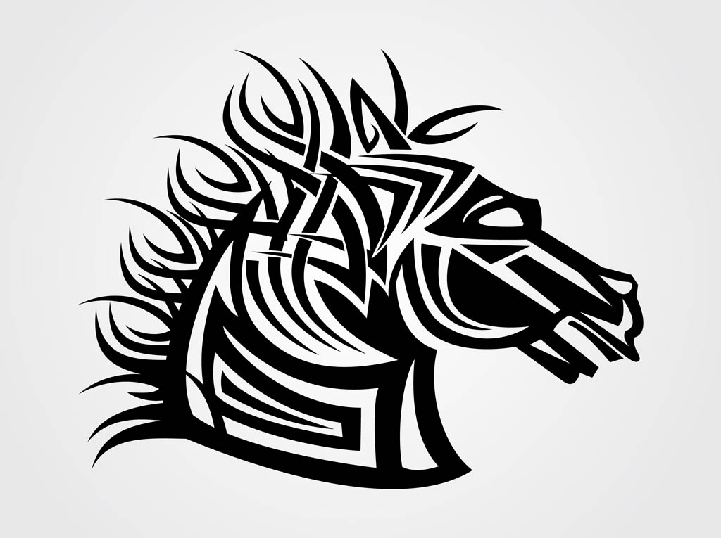1024x765 Vector Horse Head Vector Art Graphics