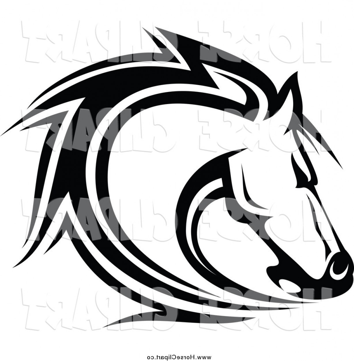 1228x1252 White Horse Vector Art Hoodamathrun