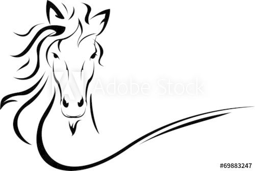 500x336 Horse Head Vector Graphic Design Inspiration, Tutorials