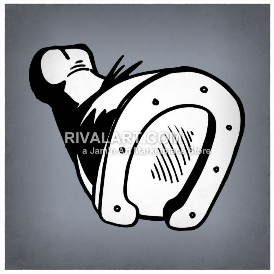 946x946 Horse Hoof With Horseshoe