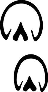 162x311 Horse Hoof Print Silhouette