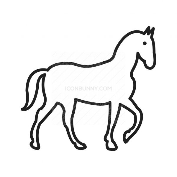 600x600 Horse Line Icon