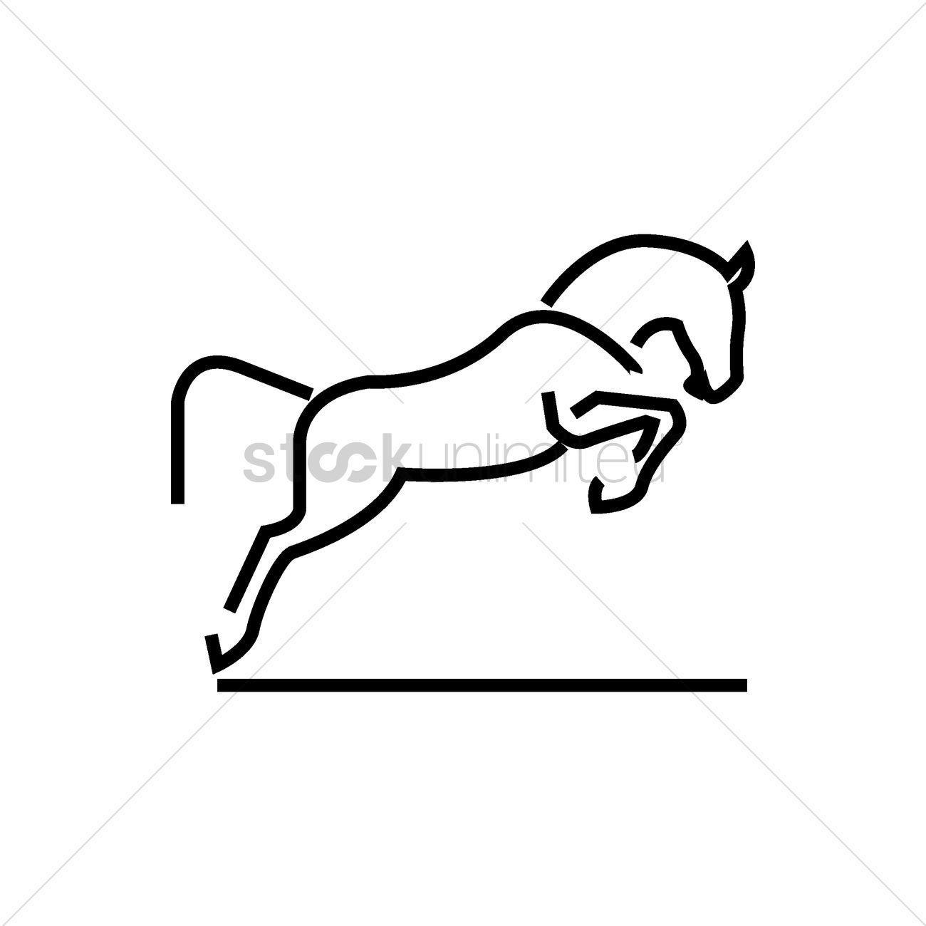 1300x1300 Abstract Horse Icon Vector Image