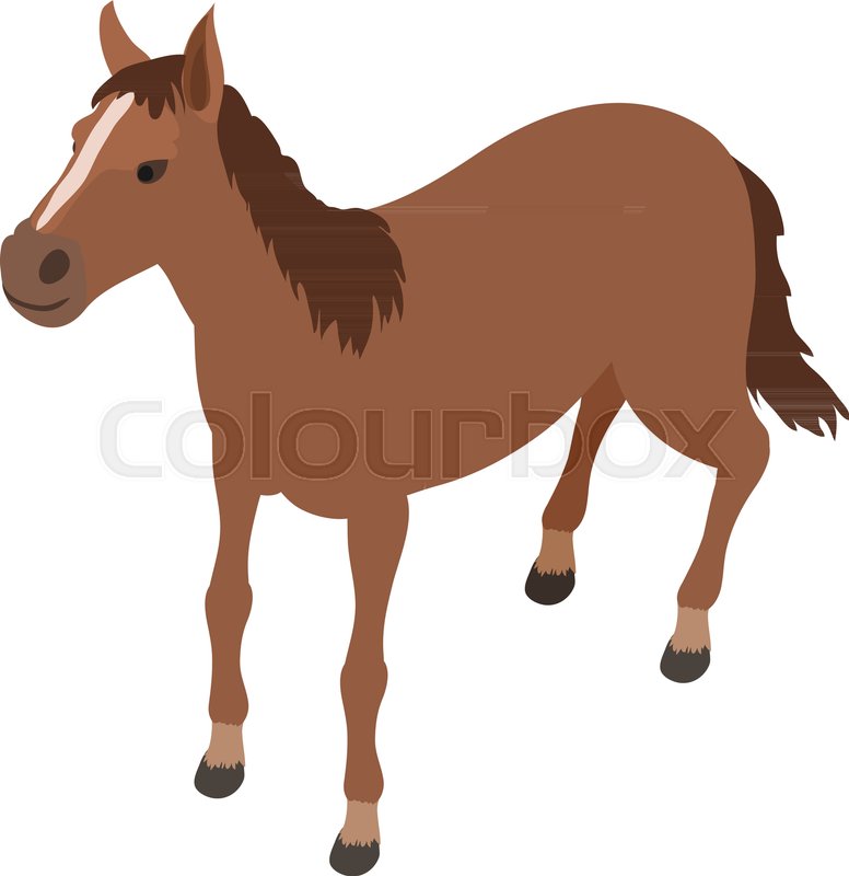 776x800 Horse Icon Isometric Illustration Of Stock Vector Colourbox