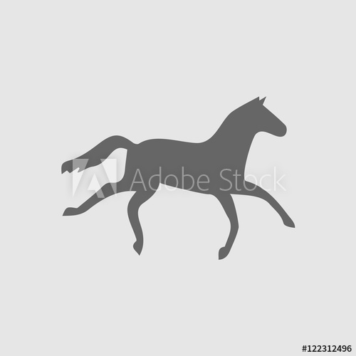 500x500 Horse Icon Running Horse Simple Isolated Vector Icon Vector