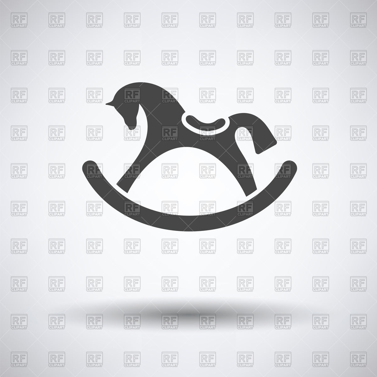 1200x1200 Rocking Horse Icon On A Gray Background Vector Image Of Icons