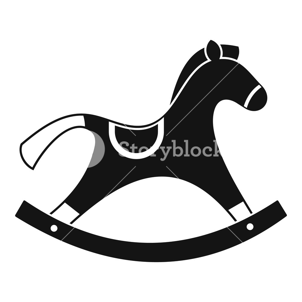 1000x1000 Rocking Horse Icon Simple Illustration Of Rocking Horse Vector