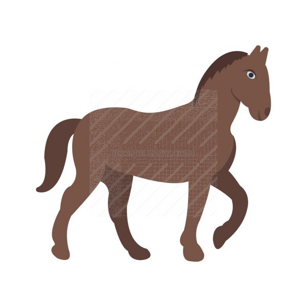 600x600 Horse Flat Multicolor Icon