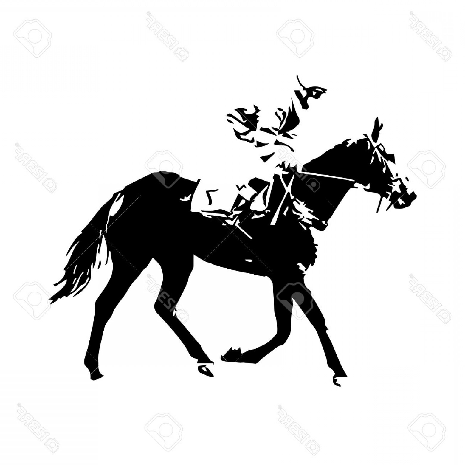 Photostock Vector Horse Racing Jockey Vector Drawing Abstract 1560x1560 Photostock Vector Horse Racing Jockey Vector Drawing Abstract