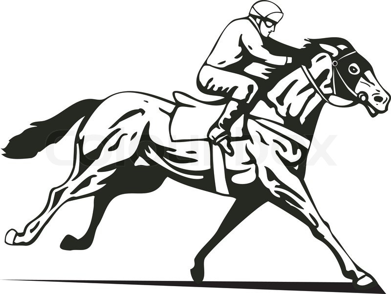 Horse And Jockey Racing Retro Stock Vector Colourbox 800x602 Horse And Jockey Racing Retro Stock Vector Colourbox