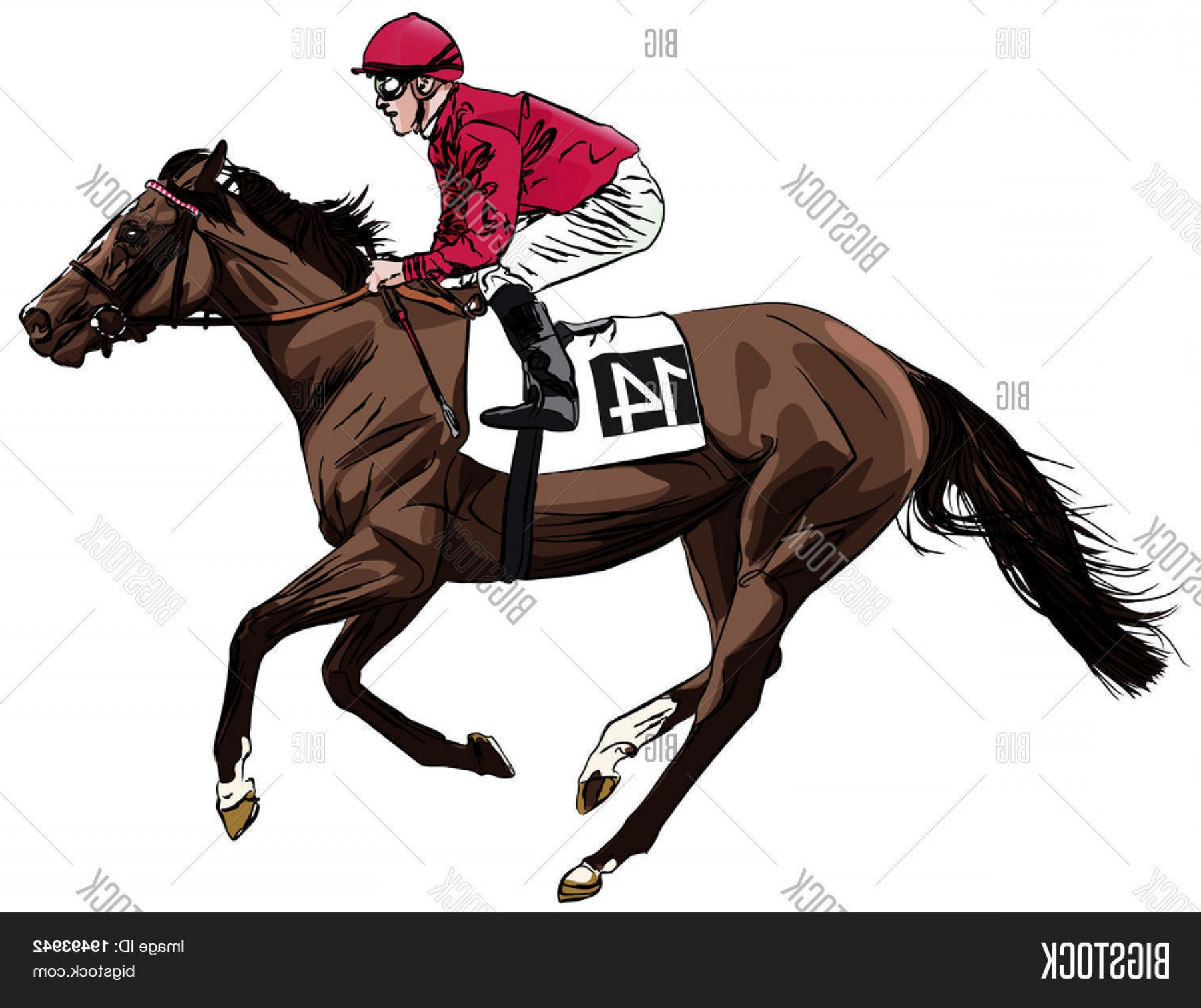 Stock Vector Vector Illustration Of A Racing Horse And Jockey 1800x1510 Stock Vector Vector Illustration Of A Racing Horse And Jockey