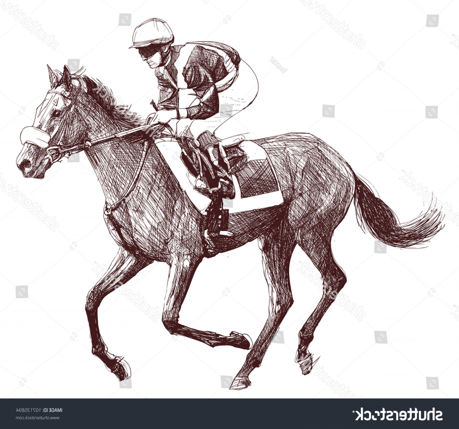 Vector Illustration Racing Horse Jockey Handandbeak 1800x1684 Vector Illustration Racing Horse Jockey Handandbeak
