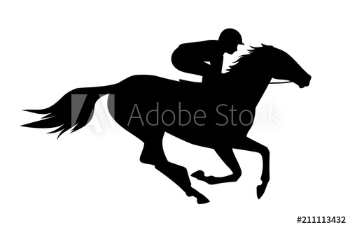 Vector Illustration Of Race Horse With Jockey Black Isolated 500x325 Vector Illustration Of Race Horse With Jockey Black Isolated