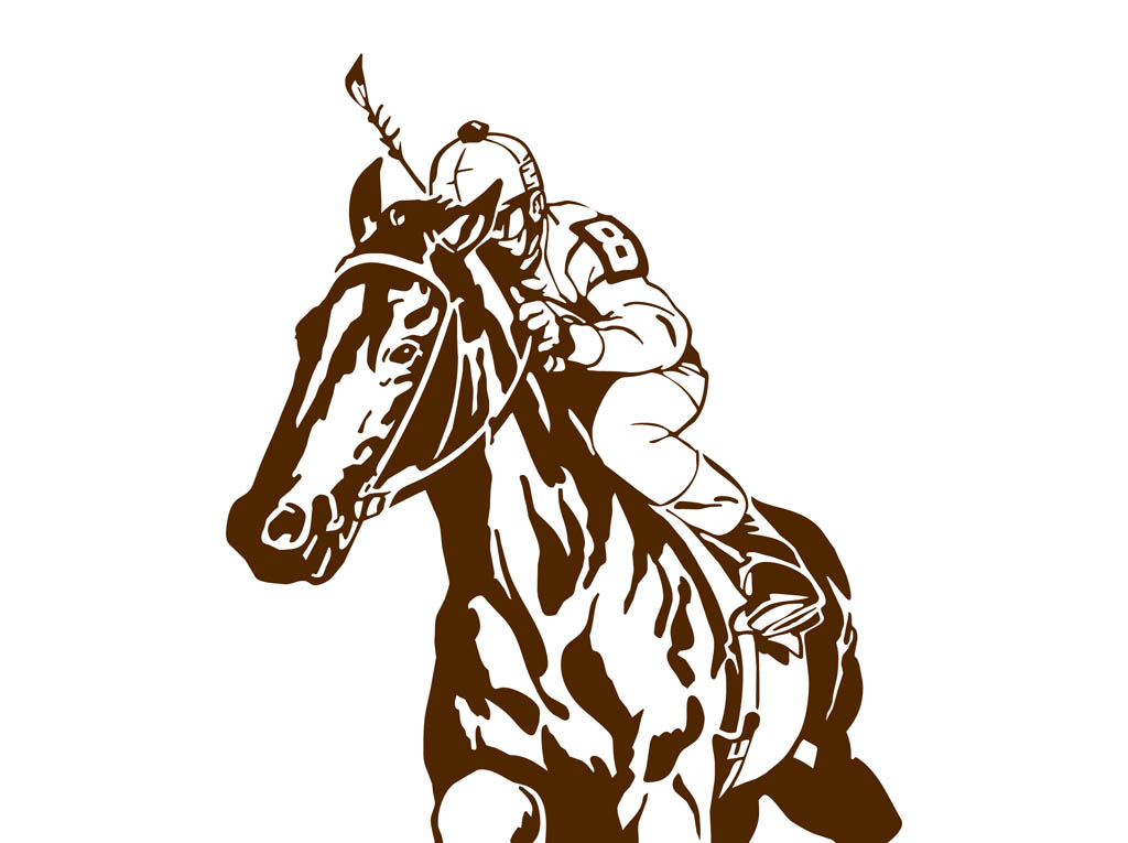 Jockey On Horse Vector Art Graphics 1024x765 Jockey On Horse Vector Art Graphics