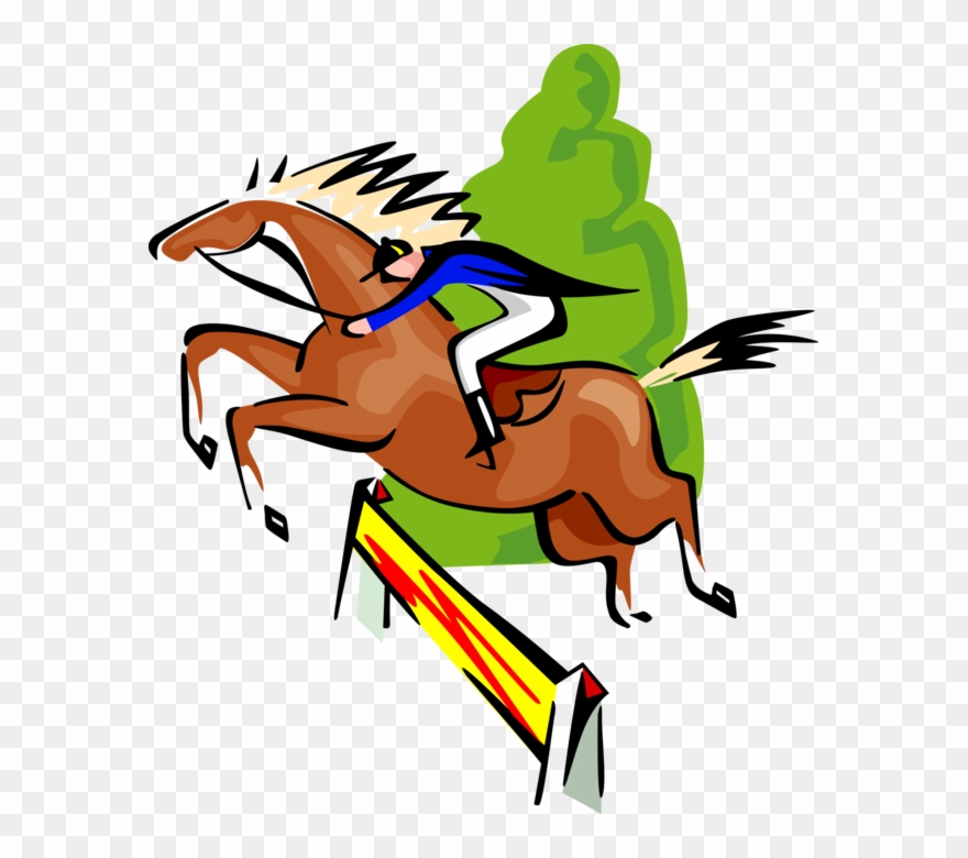 880x780 Vector Illustration Of Sports Equestrian Horse Jumping Clipart
