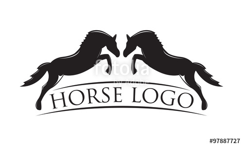 Twin Horses Logo Stock Image And Royalty Free Vector 500x300 Twin Horses Logo Stock Image And Royalty Free Vector