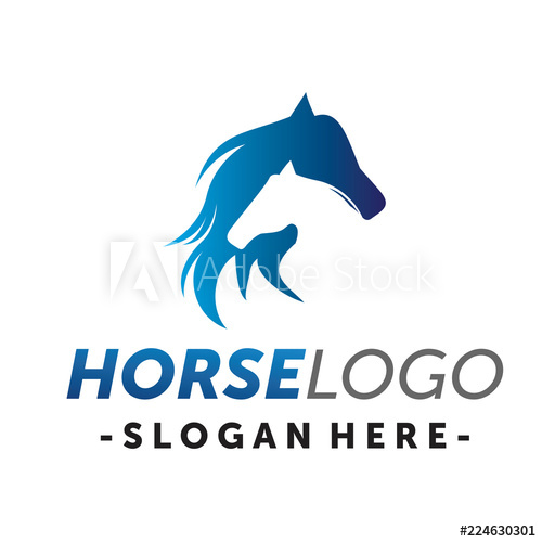 Two Horse Logo Vector 500x500 Two Horse Logo Vector
