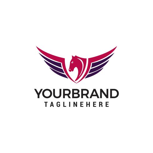Wing Horse Logo Design Concept 490x490 Wing Horse Logo Design Concept