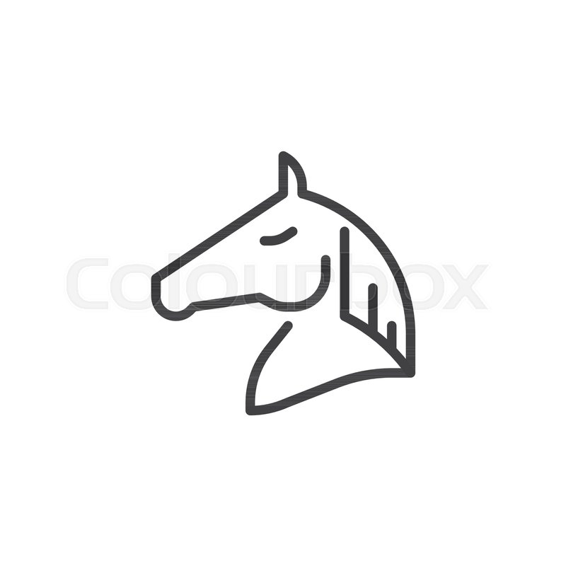 Horse Head Line Icon, Outline Vector Stock Vector Colourbox 800x800 Horse Head Line Icon, Outline Vector Stock Vector Colourbox