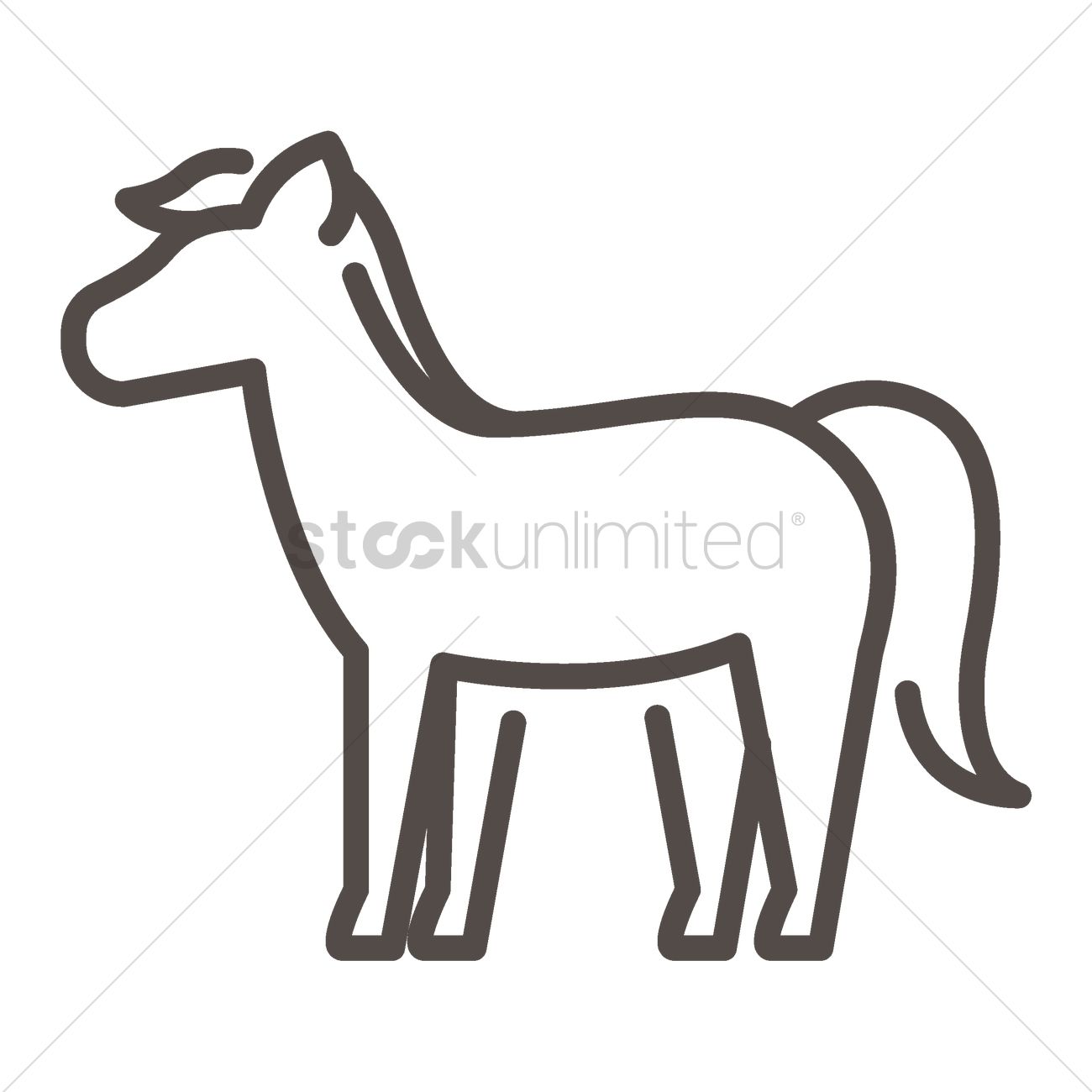 Horse Outline Vector Image 1300x1300 Horse Outline Vector Image