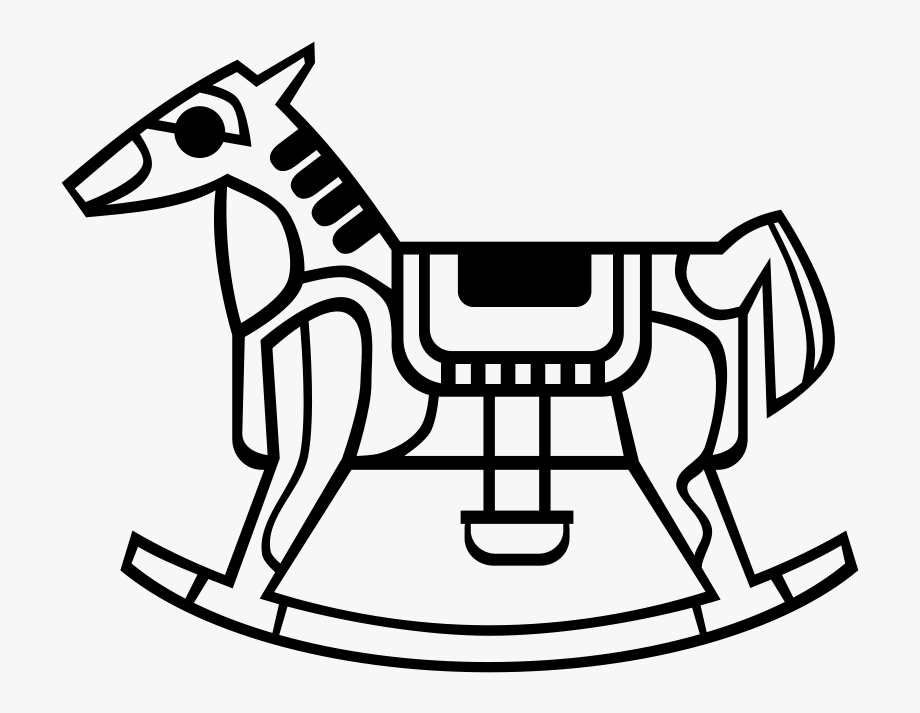 920x713 Rocking Horse Outline Clipart, Vector Clip Art Online