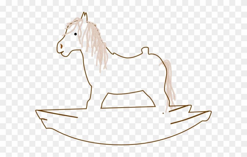840x535 Free Vector Rocking Horse Outline Clip Art