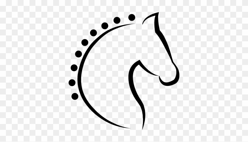 Horse Head With Dots Hair Outline Vector 840x481 Horse Head With Dots Hair Outline Vector