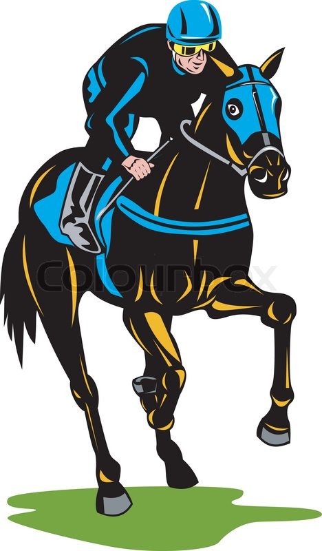 Horse Racing Equestrian Color Woodcut Stock Vector Colourbox 468x800 Horse Racing Equestrian Color Woodcut Stock Vector Colourbox
