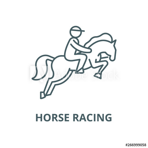 Horse Racing Vector Line Icon, Outline Concept, Linear Sign 500x500 Horse Racing Vector Line Icon, Outline Concept, Linear Sign