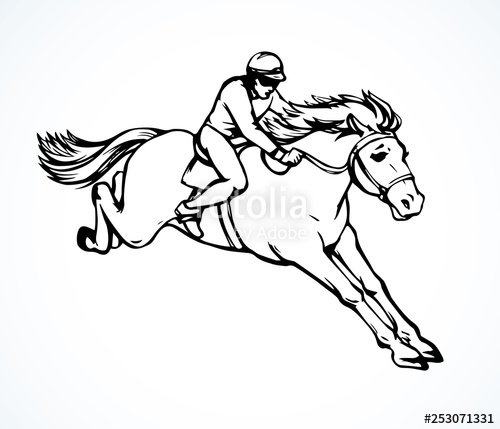 Horse Racing Vector Drawing Stock Image And Royalty Free Vector 500x429 Horse Racing Vector Drawing Stock Image And Royalty Free Vector