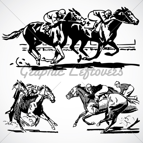 Vector Vintage Horse Racing Graphics Gl Stock Images 500x500 Vector Vintage Horse Racing Graphics Gl Stock Images