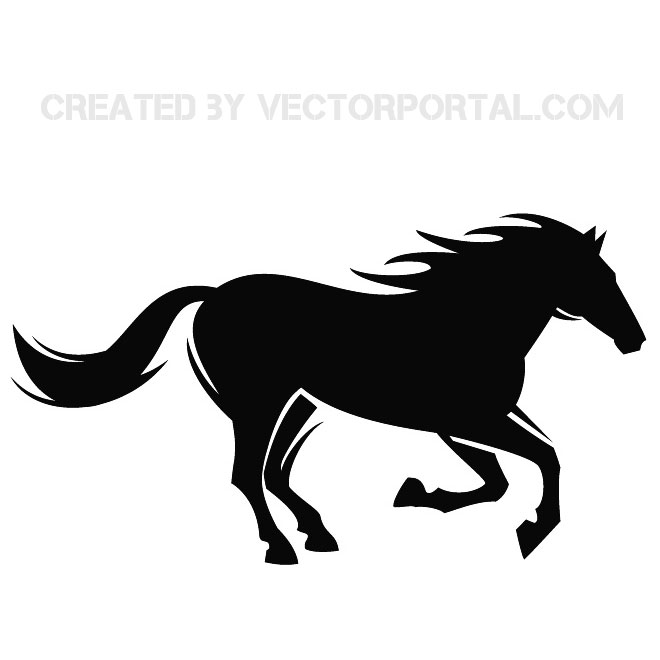 Horse Silhouette Stock Vector 660x660 Horse Silhouette Stock Vector