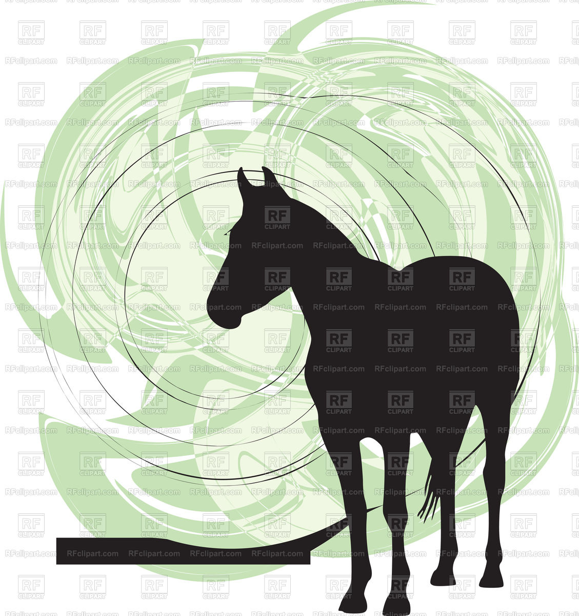 Horse Silhouette On Abstract Illustration Vector Image 1129x1200 Horse Silhouette On Abstract Illustration Vector Image