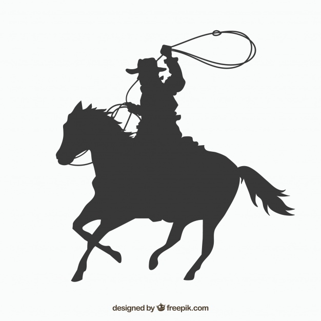 Silhouette Cowboy Riding Horse Vector Free Download 626x626 Silhouette Cowboy Riding Horse Vector Free Download