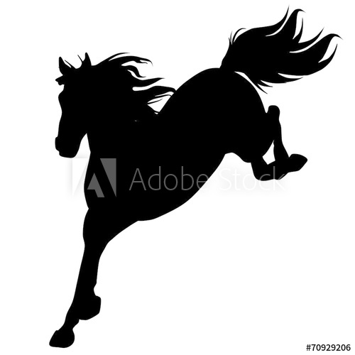 Black Horse Silhouette 500x500 Black Horse Silhouette