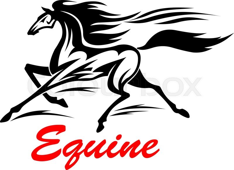 Galloping Wild Mustang Is Competing In Stock Vector Colourbox 800x581 Galloping Wild Mustang Is Competing In Stock Vector Colourbox