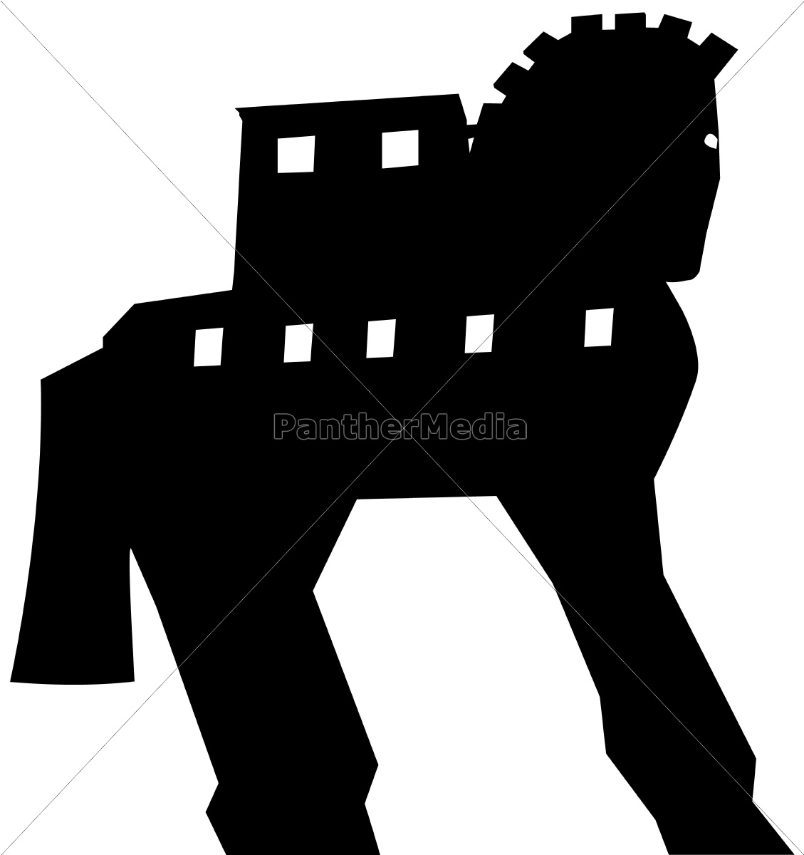 Силуэт троянского коня