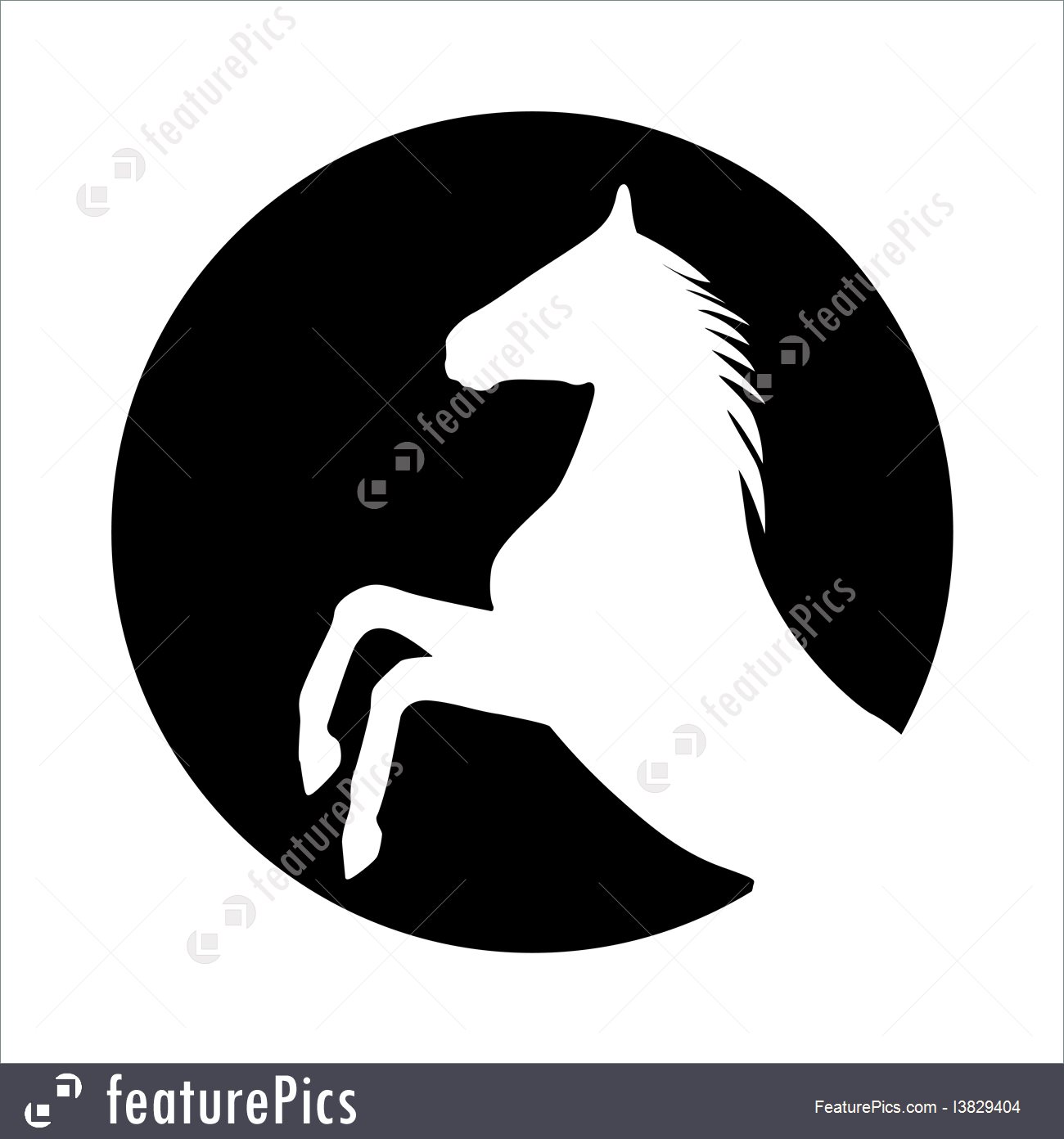 1300x1392 Rearing Up Horse Vector Silhouette