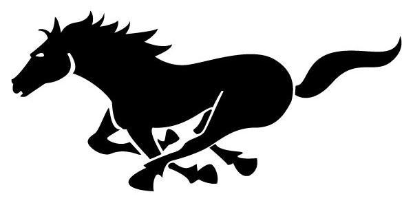 600x295 Black Horse Vector
