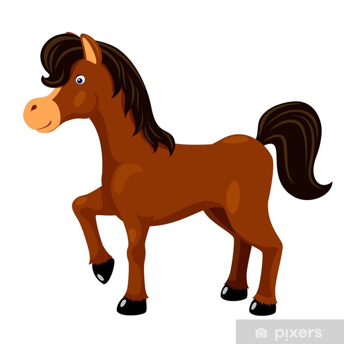 700x700 Cute Horse Vector Wall Mural We Live To Change