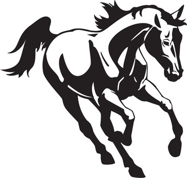 385x368 Running Horses Free Vector Free Vector Download