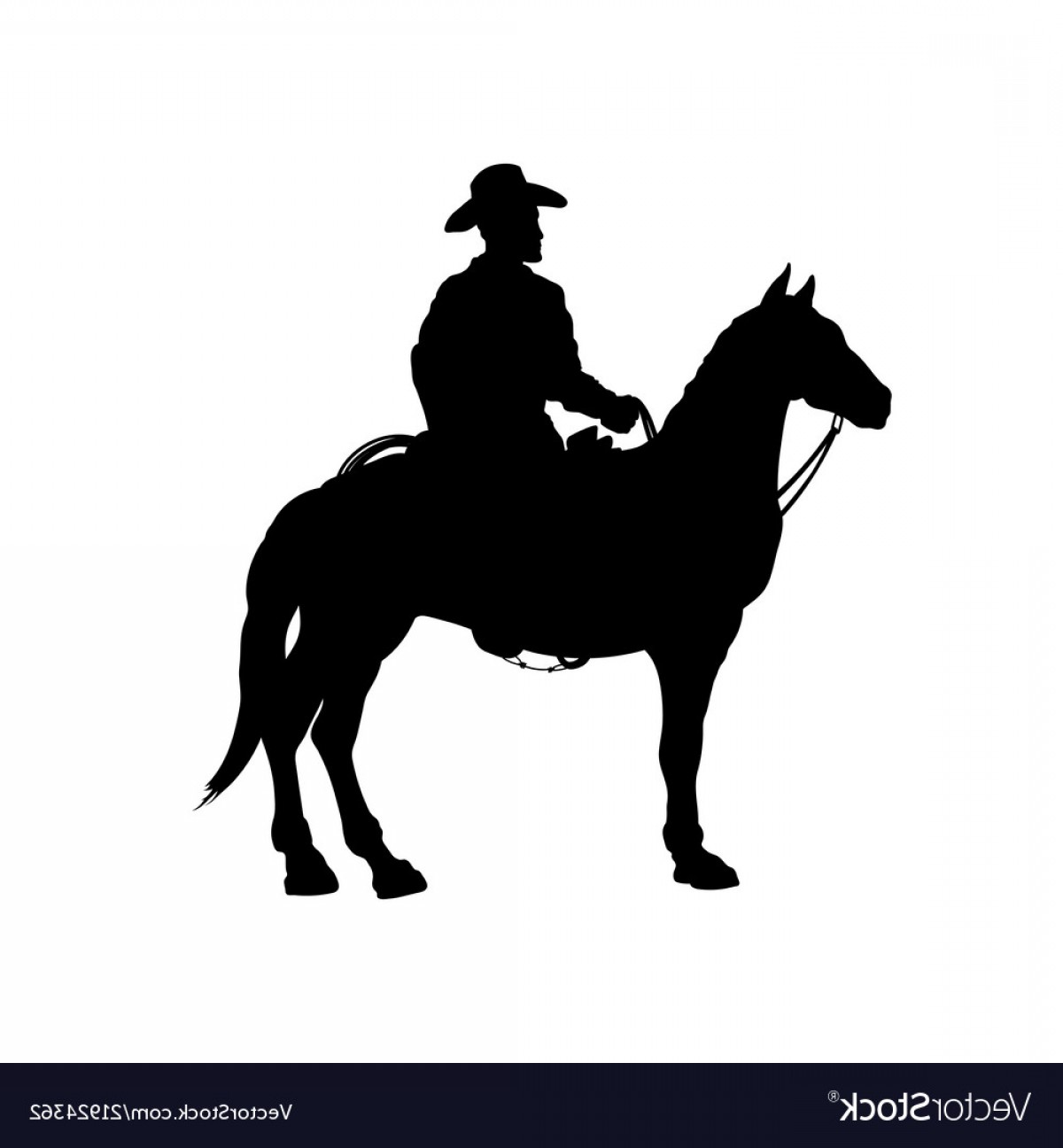 1200x1296 Black Silhouette Of Cowboy On Horse Vector Handandbeak