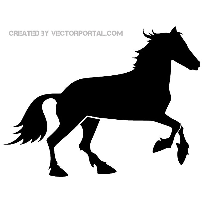 Black Horse Vector Illustration 660x660 Black Horse Vector Illustration